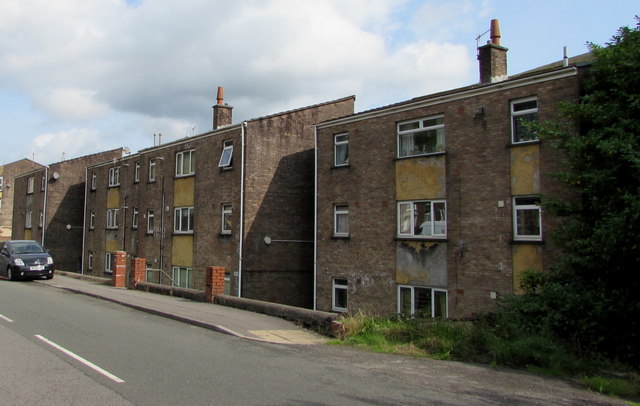 Three-storey flats in Ogmore Vale