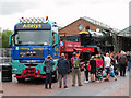 Steam locomotive moves in Swindon