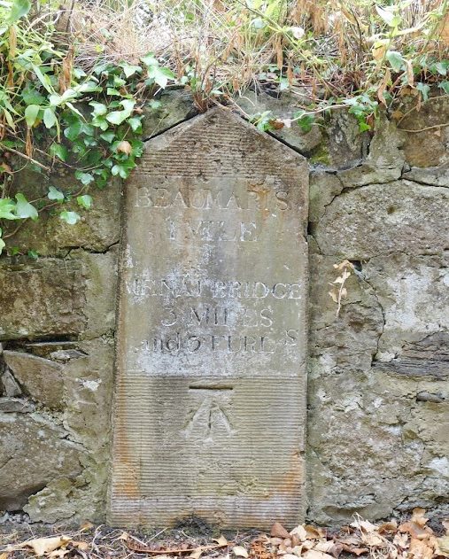 Old Milestone by the A545, Beaumaris Road, south west of Gallows Point