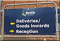 Sign at entrance to Bostik UK Leicester site