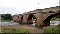 NY9864 : Old bridge across the River Tyne at Corbridge by Chris Morgan