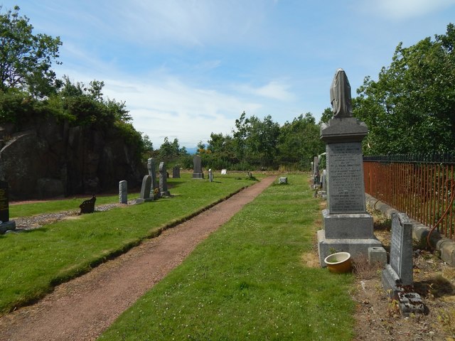 Ballengeich Cemetery: the northern end