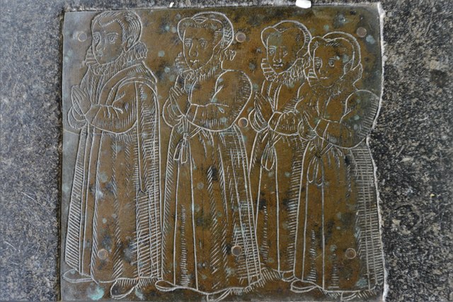 Stoke by Nayland, St. Mary's Church: Brass in the south chapel 2