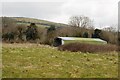 Barn in field