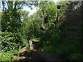 A path beside some outcrops