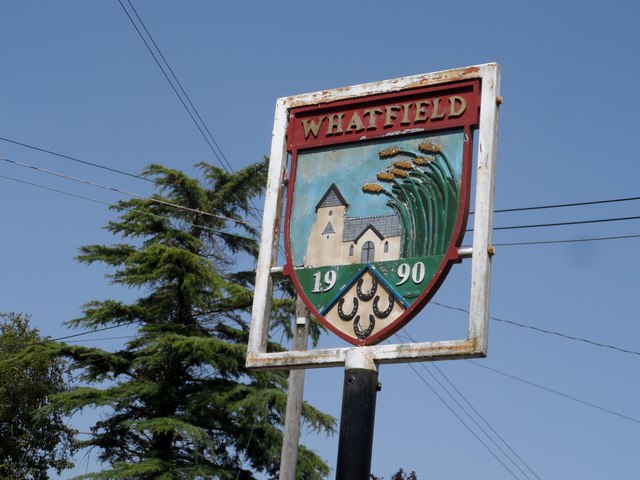 Whatfield village sign