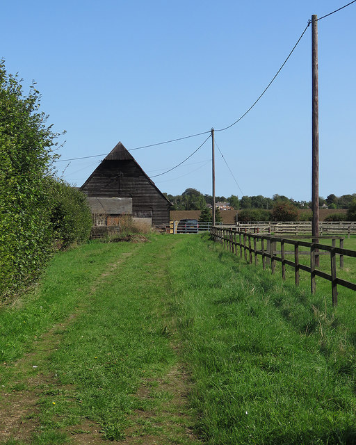 Farm track at Wood Hall