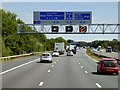 SP1072 : Overhead Sign Gantry on the M42 near Terry's Green by David Dixon