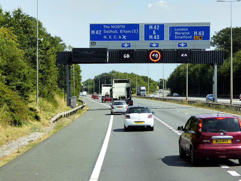 Eastbound M42 approaching the M40/M42... © David Dixon :: Geograph ...