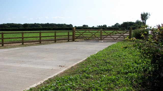 Recently constructed track by Oaks Farm