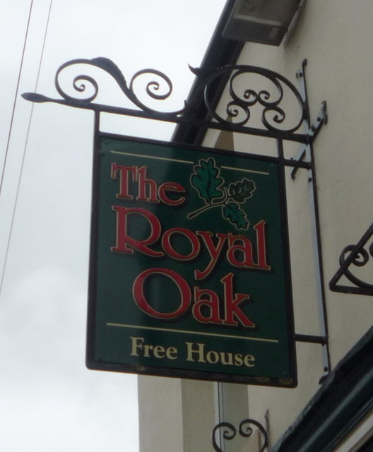 Sign for the Royal Oak Inn, Byers Green