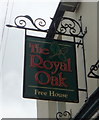 Sign for the Royal Oak Inn, Byers Green