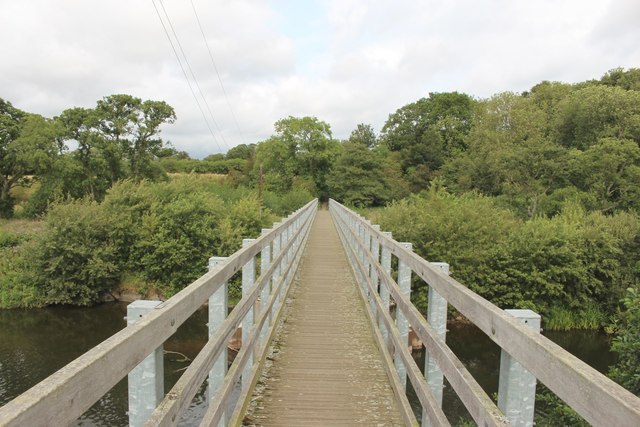Footbridge crossing the River Coquet