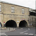 ST7564 : Twin tunnels under Bath Spa railway station by Jaggery