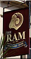 The Ram at Widcombe name sign, Bath