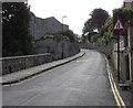 ST7564 : Warning sign - road narrows, Lyncombe Hill, Bath by Jaggery