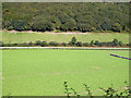 Farmland between the railway and road