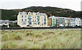 Arbour Hotel beyond sand dunes