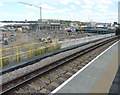 Looking east towards a building site