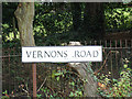 TL9028 : Vernons Road sign by Geographer