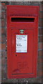 Close up, Elizabeth II postbox on Hayfield Road, Birch Vale