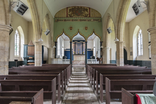 Interior, St Swithin's church, Baumber