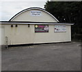 Zumba Fitness notice on the village hall wall, Severn Beach