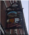 Sign for the Derby Brewery Arms, Manchester