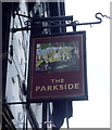 Sign for the Parkside public house, Prestwich