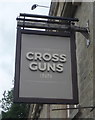 Sign for the Cross Guns Inn, Egerton