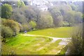 Footpath pitch below viaduct