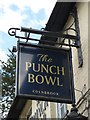 Sign for The Punch Bowl, Bath Road / Poyle Road