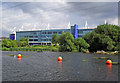 SK5802 : River Soar and King Power Stadium in Leicester by Roger  D Kidd