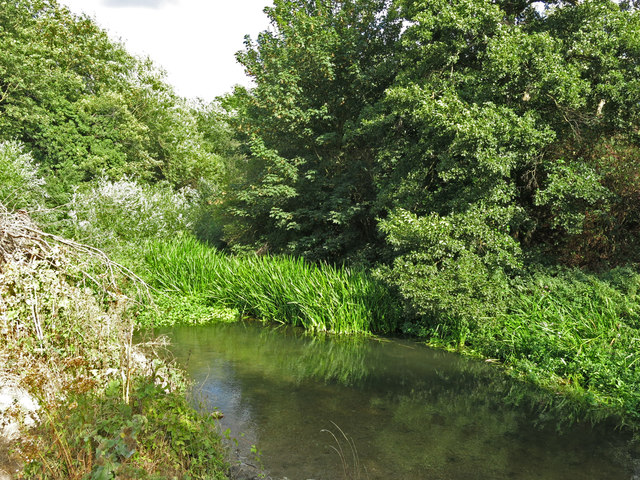 The Colne Brook just to the north of the Colnbrook By-pass