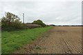 Arable field beside the East Coast Mainline