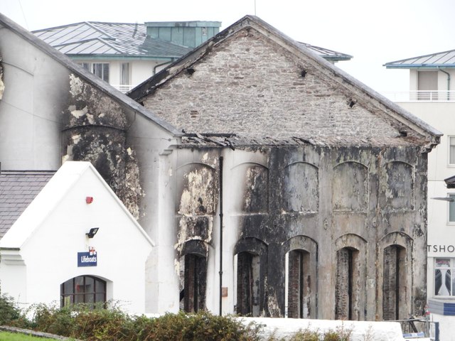 Remains of workshop blaze