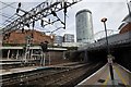 The Rotunda viewed from Platform 10a, Birmingham New Street Station