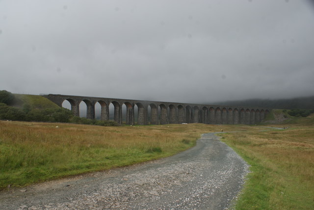 View of Ribblehead Viaduct from the Whernside Trek