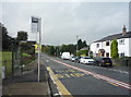 Bus stop and shelter on Bury and Rochdale Old Road