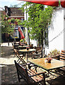 Tables & chairs in the yard