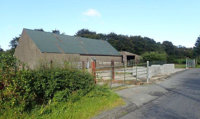 Disused farm sheds on the west side of the Glenmore Road