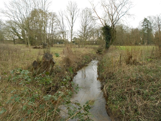 The Bourne: Looking Upstream From The © Nigel Cox :: Geograph 