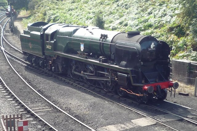 SR No. 34027 'Taw Valley' heading to the Engine Shed (Bridgnorth)