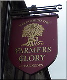 SD7724 : Sign for the Farmers Glory public house by JThomas