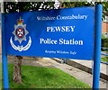 Pewsey Police Station nameboard