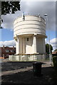 Water tower in middle of Tanfields Grove