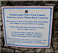 Information notice for Milton Road Cemetery, Weston-super-Mare