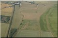 TF3791 : Crop marks in field east of River Lud near Alvingham: aerial 2018 by Chris