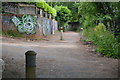 Bollards on footpath