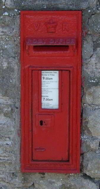 Victorian Postbox, Langleydale School © Jthomas :: Geograph Britain 